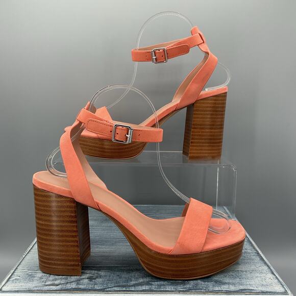 NEW Nordstrom Women’s Noanita-Lea Block Heel Sandals Pink Size 7.5M - Picture 1 of 10
